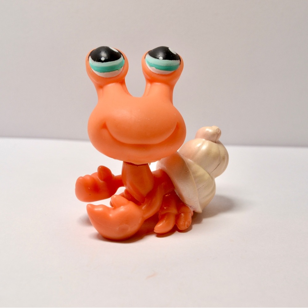 Littlest Pet Shop Authentic # 188 Orange Cream Hermit Crab Blue Eyes